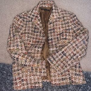 lafayette 148 multi color tweed blazer jacket